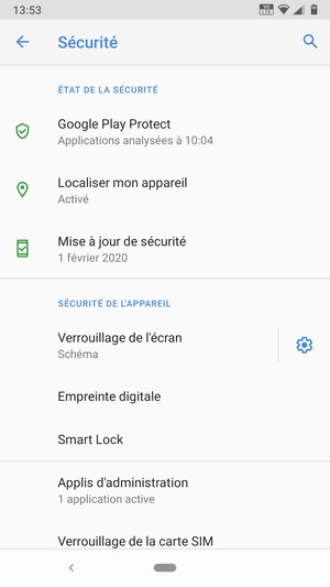 Votre téléphone est maintenant sécurisé par un écran de verrouillage