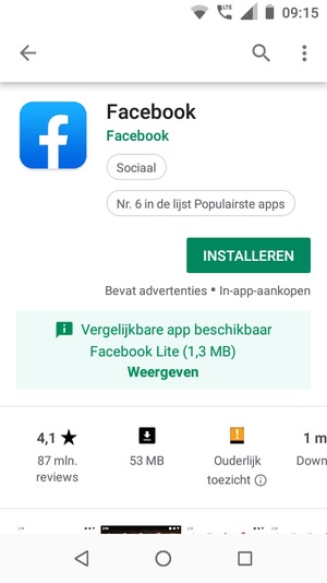 Selecteer INSTALLEREN