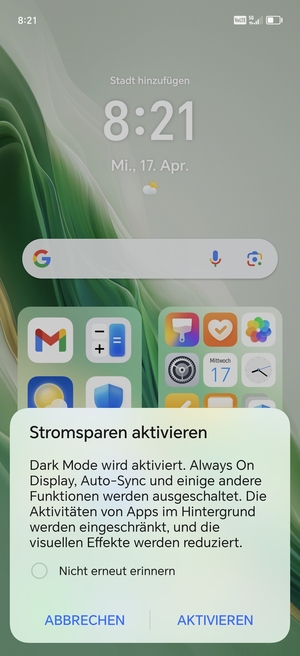 Wählen Sie AKTIVIEREN