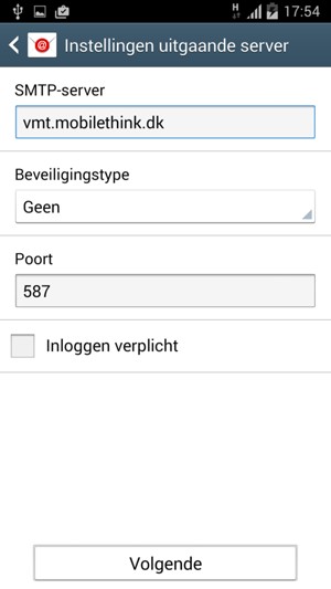 Haal het vinkje uit het Inloggen verplicht selectievakje en selecteer Volgende