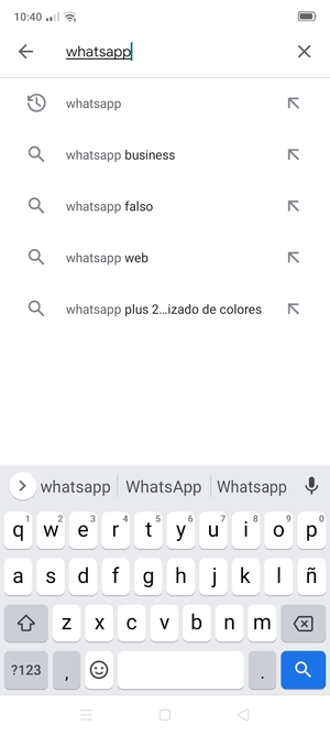 Introduzca el nombre de la aplicación y seleccione Buscar