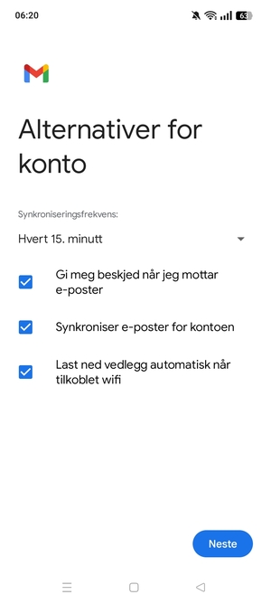 Velg Neste