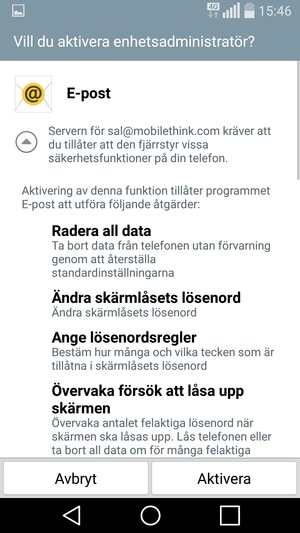 Välj Aktivera