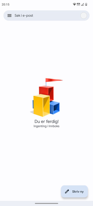 Gmail er klar til bruk