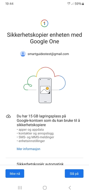 Velg Slå på