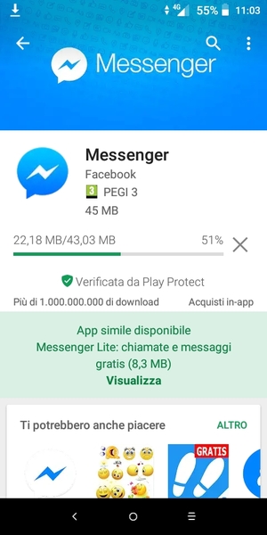 Attendi il completamento del processo di installazione