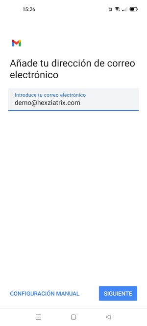 Introduzca su Dirección de correo electrónico y seleccione SIGUIENTE
