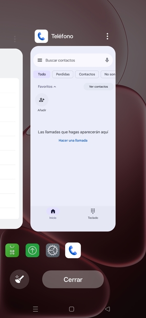Seleccione Cerrar para cerrar todas las aplicaciones en ejecución
