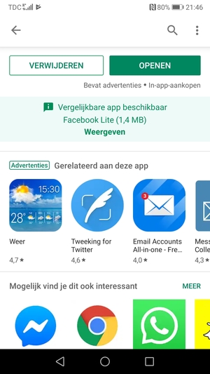 Selecteer OPENEN