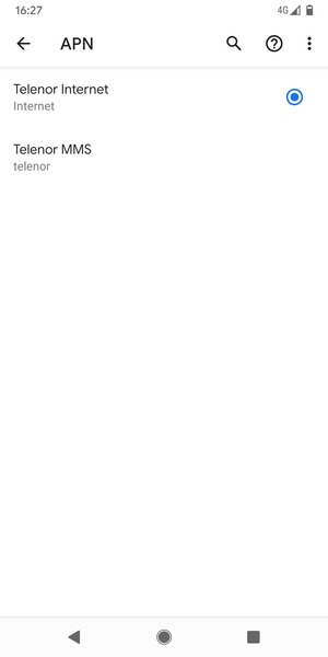 Seleziona il tasto Menu