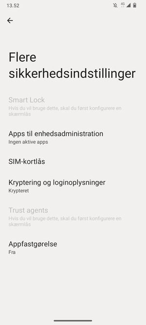 Vælg SIM-kortlås