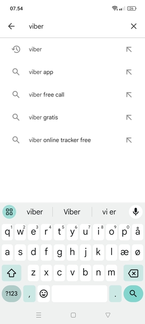 Indtast navnet på appen og vælg Søg
