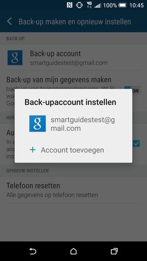 Selecteer uw account