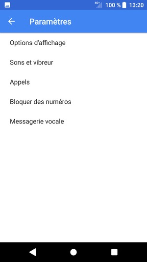Sélectionnez Messagerie vocale