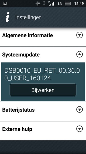 Selecteer Bijwerken