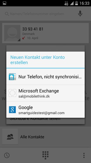 Wählen Sie Ihr Google Konto