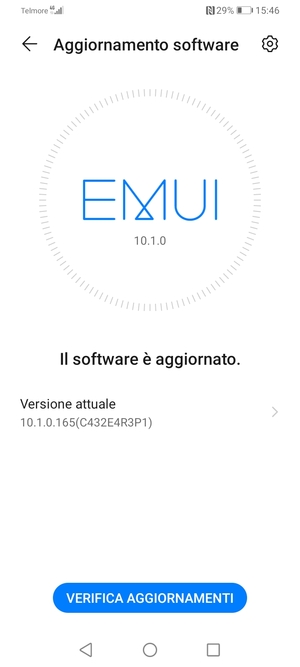 Se il tuo telefono è aggiornato, vedrai la seguente schermata