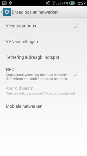 Selecteer Mobiele netwerken