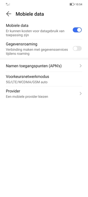 Selecteer Namen toegangspunten (APN's)