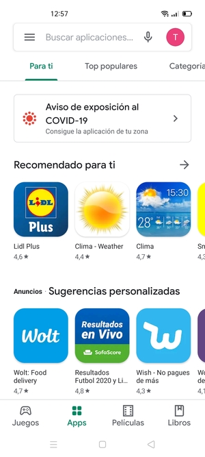 Seleccione la barra de Búsqueda
