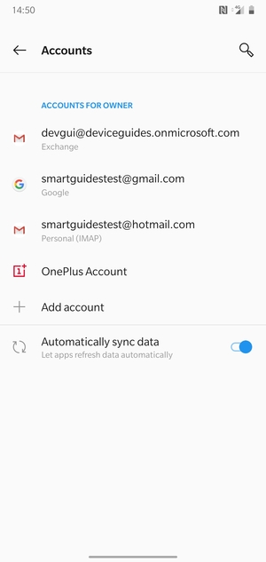 Select your Google account