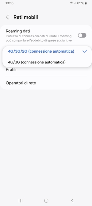 Seleziona la tua opzione preferita