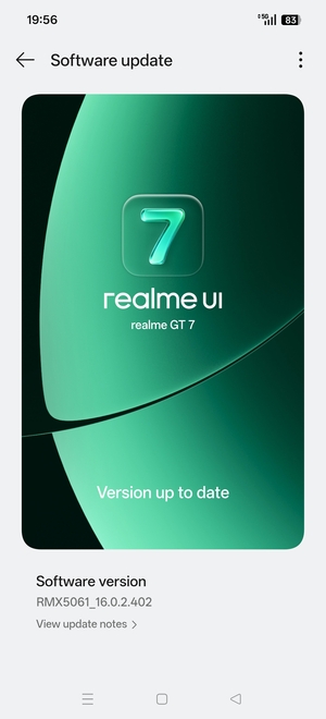 If your phone is up to date, you will see the following screen