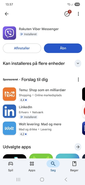 Vælg Åbn