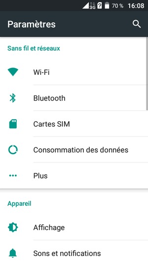 Sélectionnez Plus