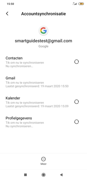 Uw gegevens worden gesynchroniseerd