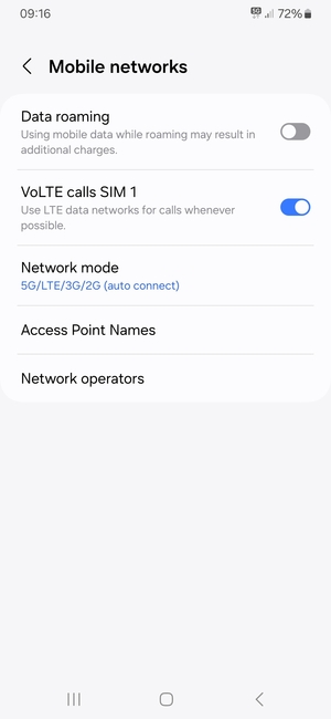 Select Access Point Names