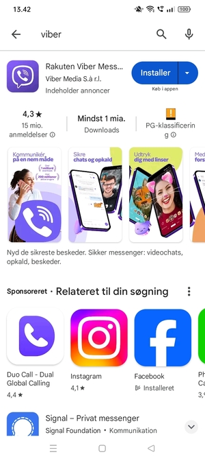 Vælg appen
