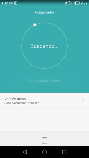 Espere a que la búsqueda termine
