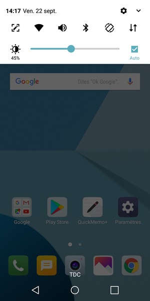 Sélectionnez le bouton v