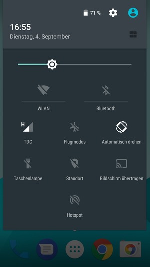Wählen Sie die Einstellungen-Taste