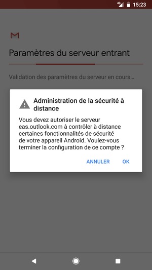 Sélectionnez OK