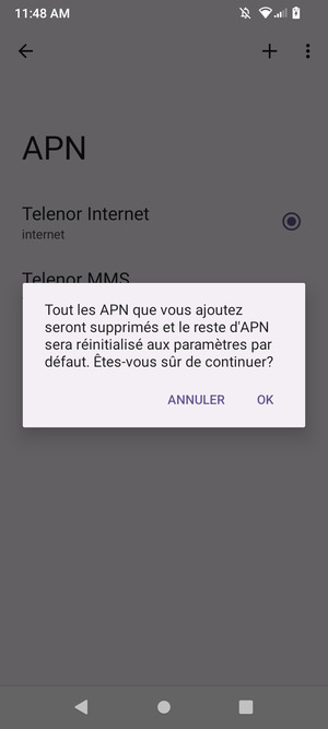 Sélectionnez OK