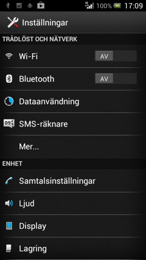 Välj Wi-Fi