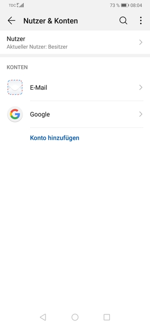 Wählen Sie Google