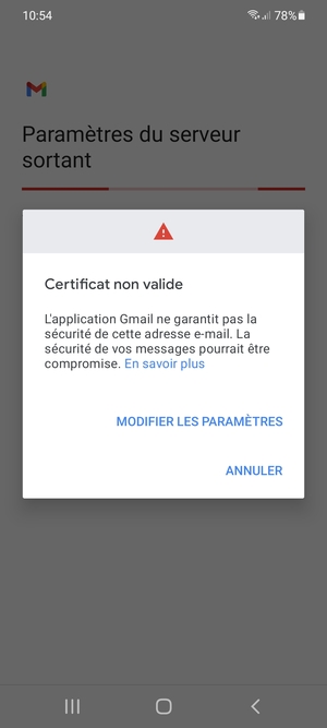 Sélectionnez MODIFIER LES PARAMÈTRES