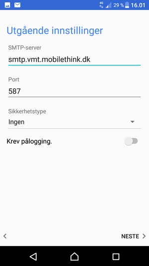 Slå av Krev pålogging. og velg NESTE