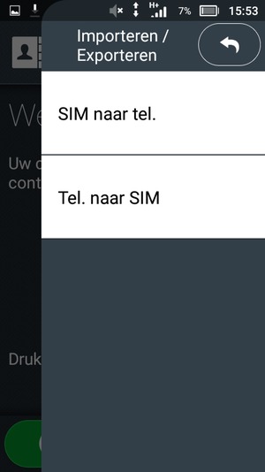 Selecteer SIM naar tel.