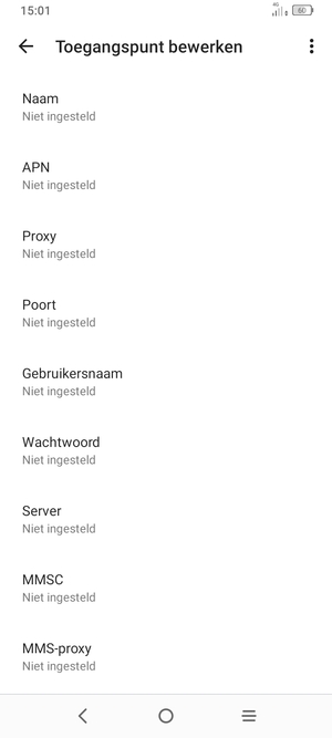 Voer internetgegevens in