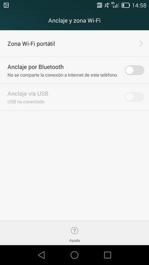 Seleccione Zona Wi-Fi portátil