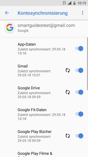 Ihre Daten werden synchronisiert