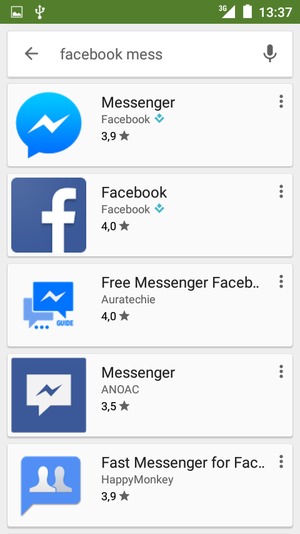 Wählen Sie die App