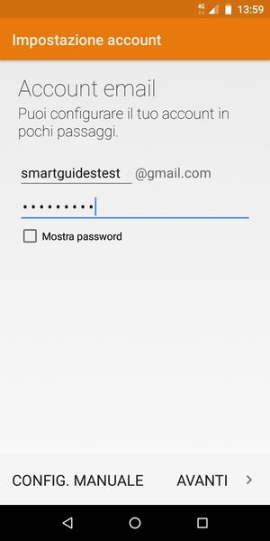 Inserisci il tuo indirizzo Hotmail e password. Seleziona AVANTI