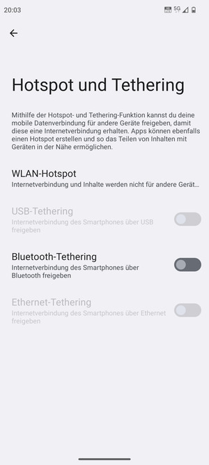 Wählen Sie WLAN-Hotspot
