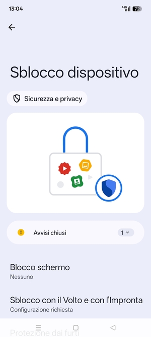 Seleziona Blocco shcermo