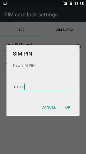 Enter your New SIM PIN and select OK